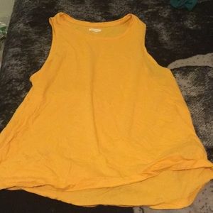 A yellow mustard tank top from Old Navy